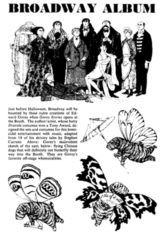 Gorey Stories at The Booth Playbill Art